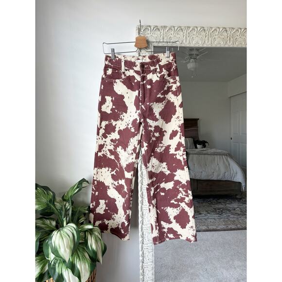 BDG Urban Outfitters High and Wide Cow Print Jeans - Picture 2 of 10